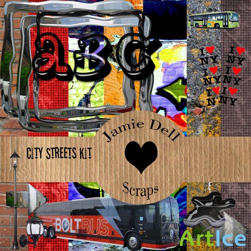 Scrap - Sity Streets Kit PNG Files