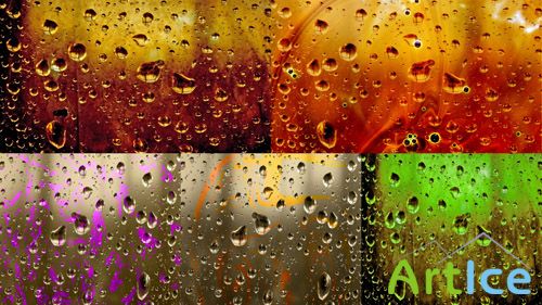 Water Droplets on Glass Textures JPG Files