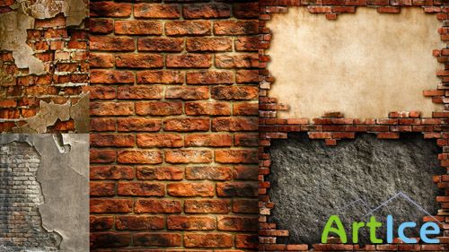 Destroyed Brick Wall Textures