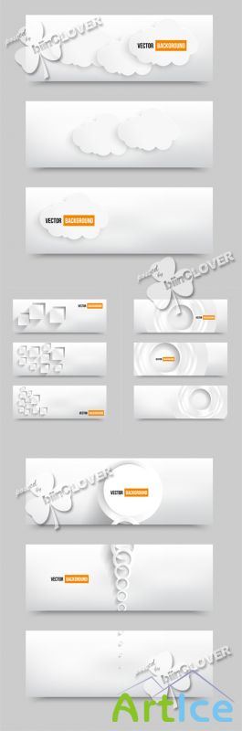 Banners with 3d illustrations 0564