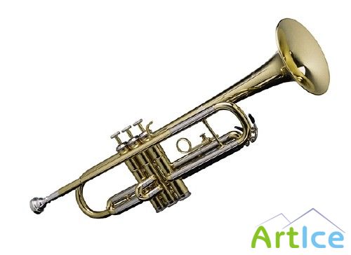 Духовые инструменты: Труба (клипарт)