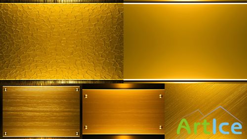 Gold Metal Plate HQ Textures JPG Files