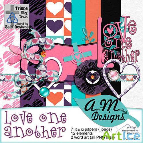 Scrap - Love One Another PNG and JPG Files