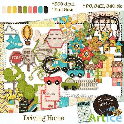 Scrap - Driving Home PNG and JPG Files