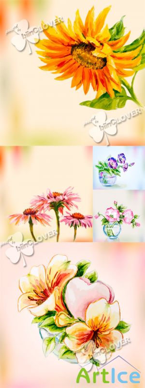 Beautiful flowers cards 0573