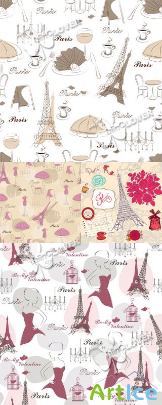 Background with Eiffel tower 0573