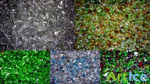 Crushed Coloured Glass Textures JPG Files