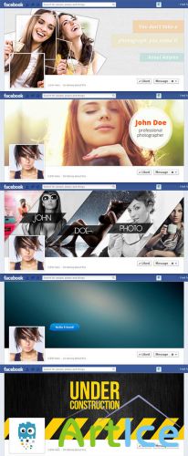 5 Premium Facebook Cover Photos PSD Template