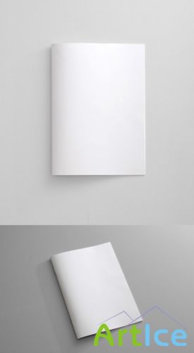 2 Brochure A4 Front Mock-up Templates PSD