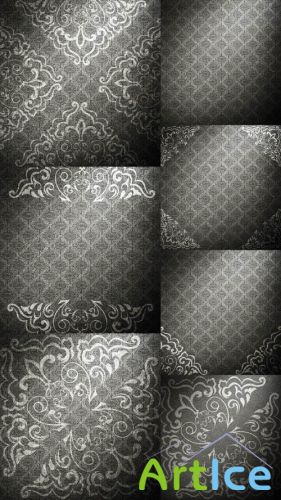 Black Textures with Ornaments JPG Files