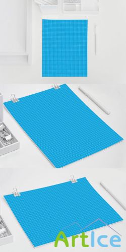 3 Clean and Contemporary Paper Mockups  PSD