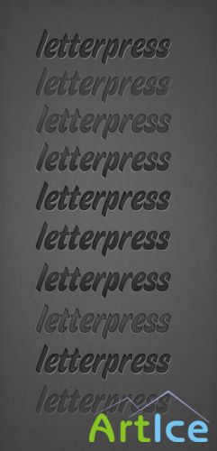 Letterpress Photoshop Styles