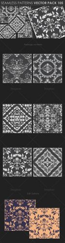 Seamless Patterns Vector Pack 105