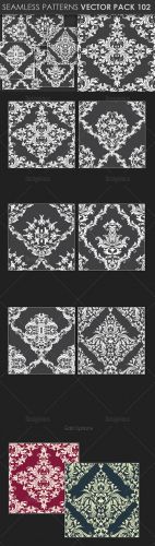 Seamless Patterns Vector Pack 102