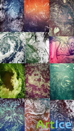 Psychadelic Stained Paper Textures JPG Files