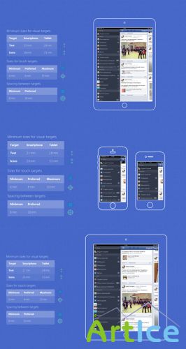 Touch Sizes Checker PSD