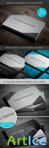 Simple Grey Stylish Business Card Template PSD