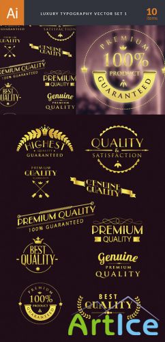 Luxury Typography Vector Elements Set 3