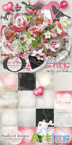 Scrap - Spring Love is all you Need.. PNG and JPG Files