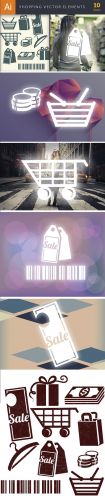 Simple Shopping Vector Elements Set 1