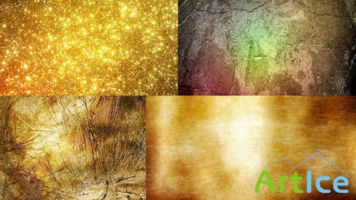 Four Gold Textures JPG Files