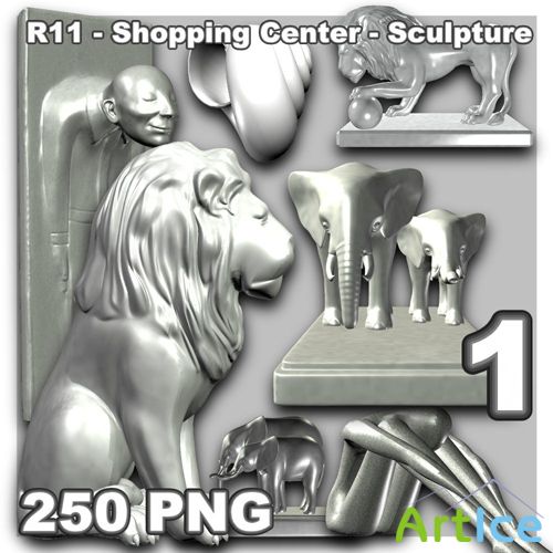 Shopping Center - Sculpture PNG Files