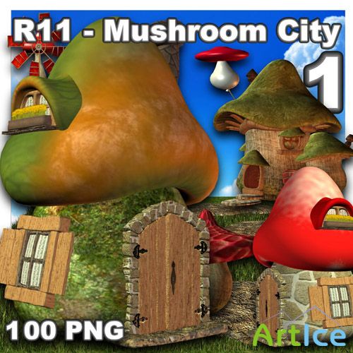 Mushroom City - 1 PNG Files