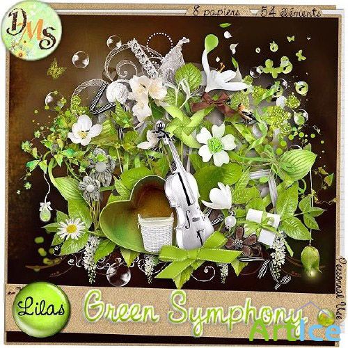 Scrap - Green Symphony PNG and JPG Files