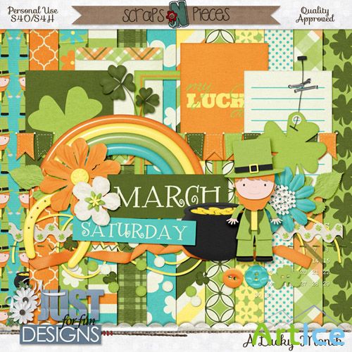 Scrap - A Lucky Month PNG and JPG Files