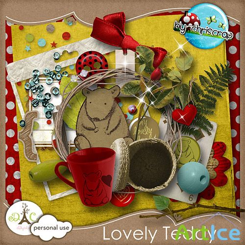 Scrap - Lovely Teddy PNG and JPG Files