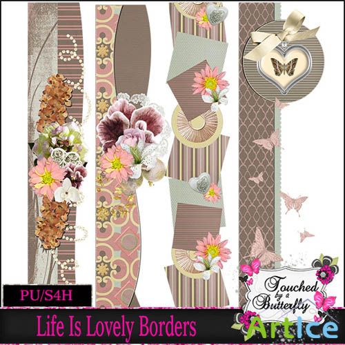 Life Is Lovely Borders PNG Files
