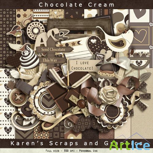 Scrap - Chocolate Cream PNG and JPG Files