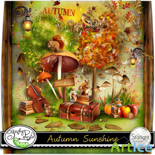 Autumn Sunshine Scrap Kit PNG and JPG Files