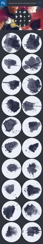 Watercolor Grunge Photoshop Brushes Pack 2