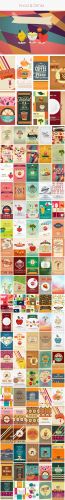 100 Food & Drinks Vector Illustrations Bundle