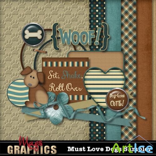 Scrap - Must Love Dogs PNG and JPG Files