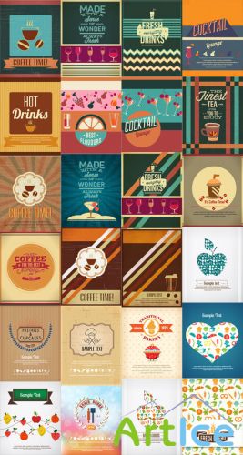 25 Food and Drink Vector Illustrations Set 3