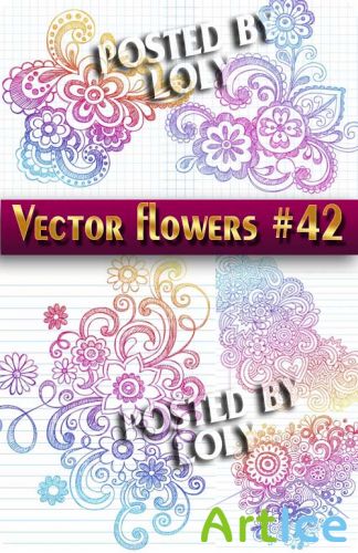 Цветы в векторе #42 - Векторный клипарт