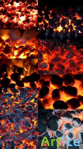 Burning Coal Textures JPG