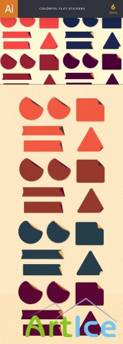 Designtnt - Colorful Flat Stickers