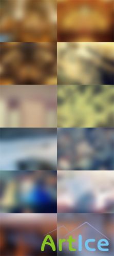 12 Blurred Backgrounds PSD