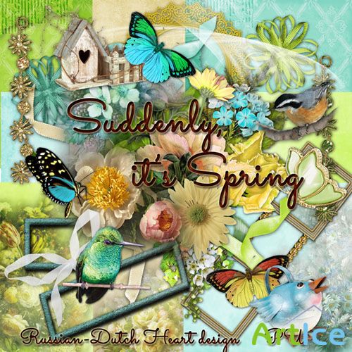 Scrap - Suddenly it's Spring PNG and JPG Files