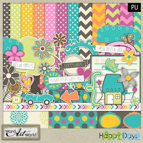 Scrap - Happy Days JPG and PNG Files