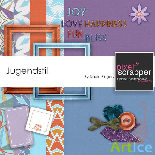 Scrap - Jugendstil PNG and JPG Files