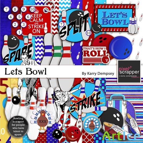 Scrap - Lets Bowl PNG and JPG