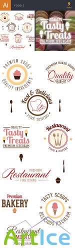 Food Typographic Vector Illustrations Pack 2