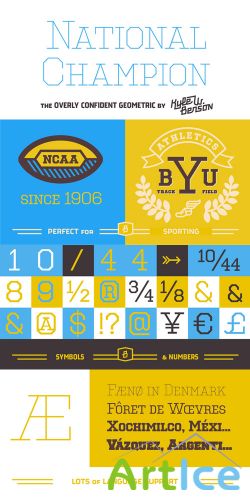 National Champion - 4 Fonts for $10
