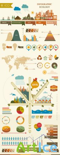 Infographic Ecology Vector Illustrations