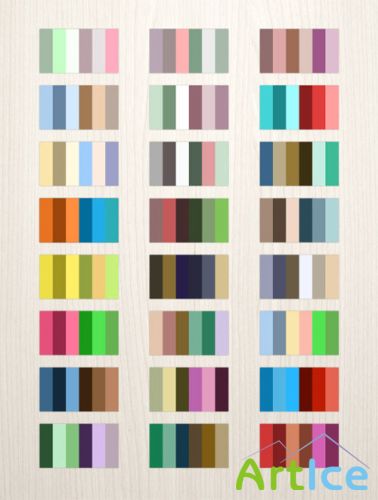 24 Complementary Color Photoshop Palettes
