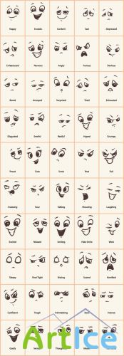Vector Doodled Expressions Collection